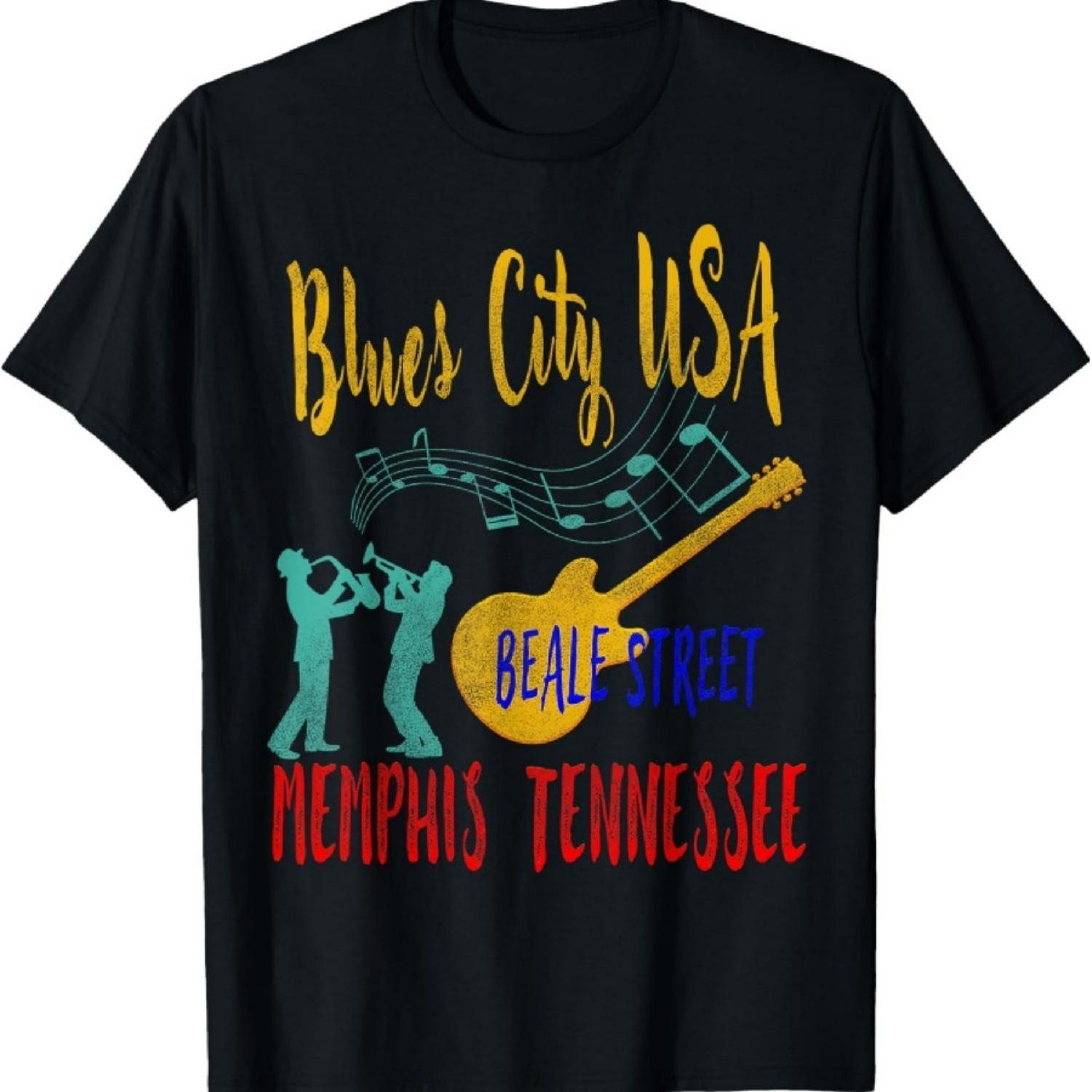 

Beale Street Grooves Memphis Music Blues Rock Enthusiast T-Shirt XXXXXL чёрный