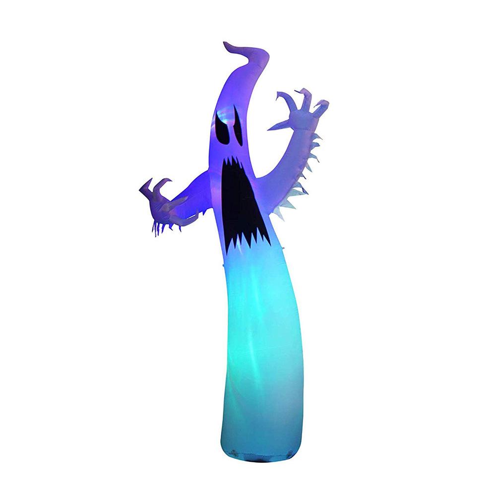 Halloween Inflatable Ghost 3.6M Scary Glowing White Ghost with LED Lights for Halloween Party Decor
