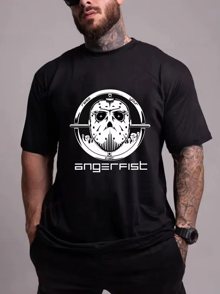 Modă de vară Angerfist 100% Bumbac Tricou Bărbați HARDCORE TECHNO MAINSTREAM GABBA Tricou Femei Muzică Gabber Olandeză Topuri Oversized
