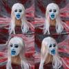 Ghost Latex Female Cosplay Mask With White Hair For Haunted House Decorations