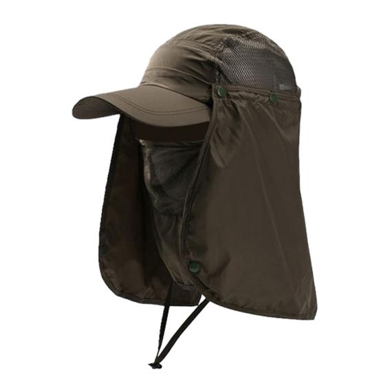 

Шляпа для рыбалки, защита от солнца, широкие поля, дышащая сетчатая шляпа с шалью, для активного отдыха, для езды на велосипеде, солнцезащитный козырек армия зеленый