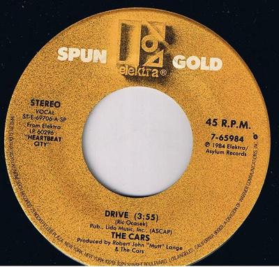 7inch Record CARS  Drive  Hello Again 765984 ELEKTRA 1984 US Rock Used