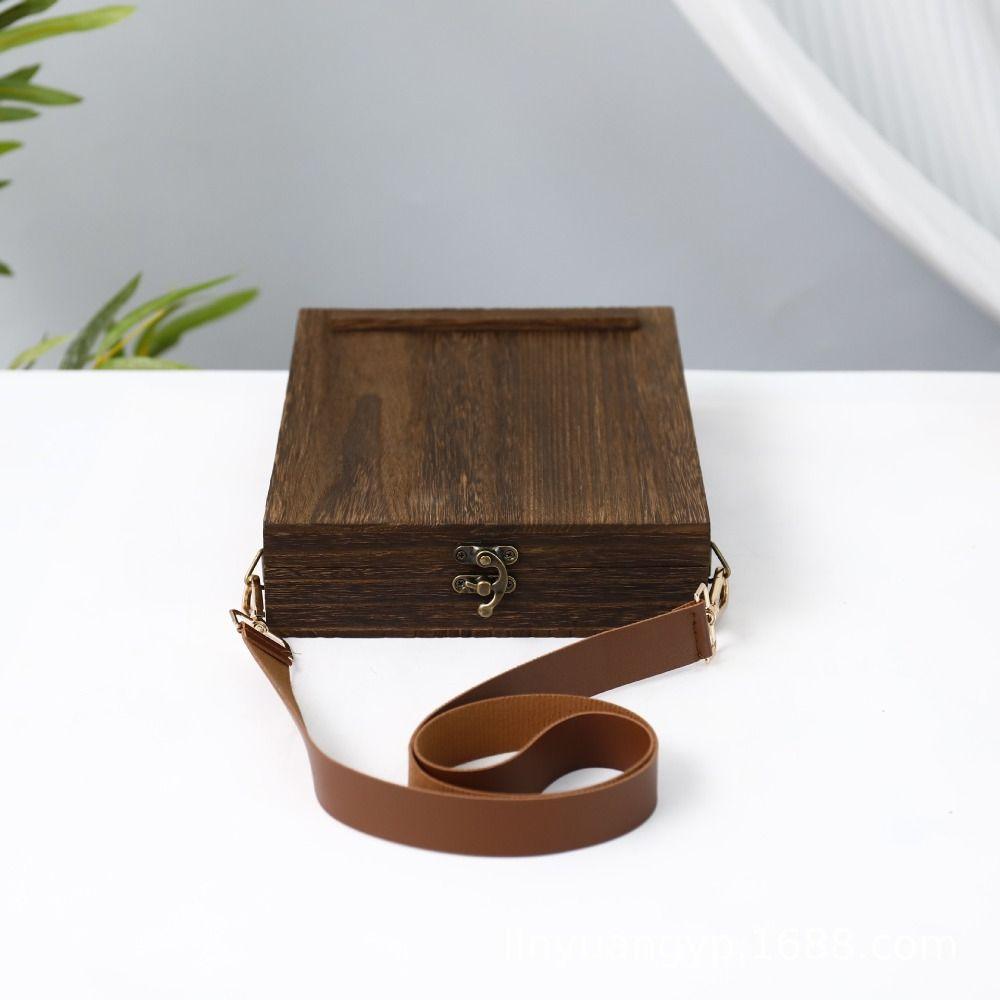 Portable Writers Messenger Wood Box Handmade Postman Bag Artist Tool Bag  Writer Series