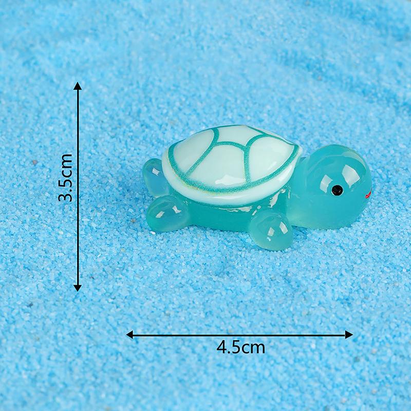 Small Fish Tank Micro Landscape Decoration Noctilucent Small Turtle Moss Landscaping Resin Crafts Desktop Ornaments Accessories