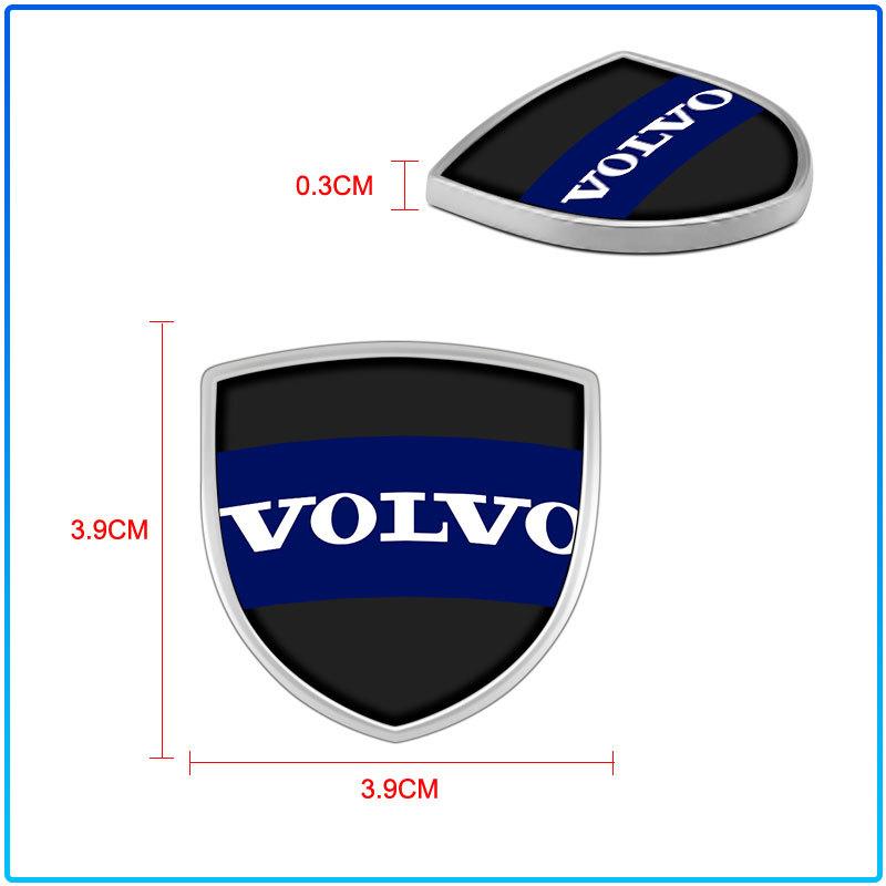 Car Metal Sticker Custom Shield Car Rear Trunk Shield Emblem Badge Sticker For Volvo XC60 XC90 S60 S80 S40 V40 V60 V70 V50 XC70