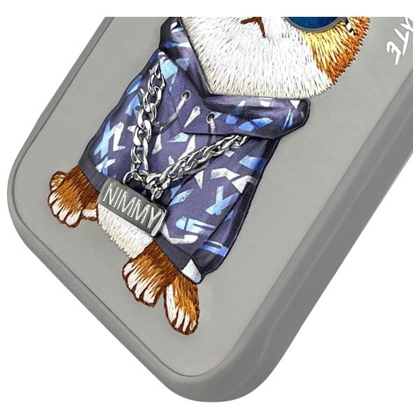 Etui Do iPhone 15 Pro Max Nimmy Glasses Cool Cat Szare