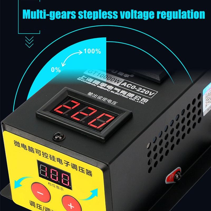 10000W SCR Electronic Voltage Regulator Adjust Temperature Speed LED Display Controller Dimming Dimmer Thermostat 220V