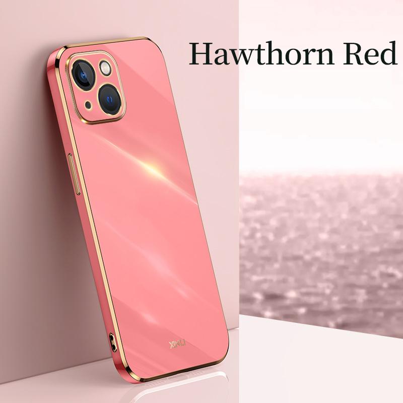 Bling Glitter Square Plating Soft Case For iPhone 14 13 12 11 Pro Max X XR XS Max 8 7 6S 6 Plus Gold Frame Silicone TPU Cover