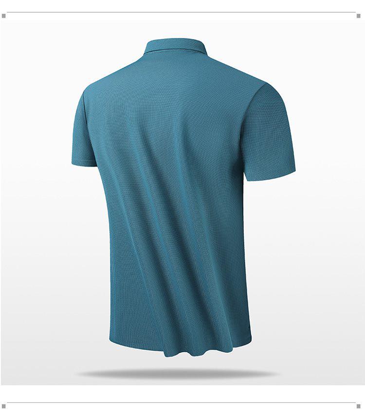 Ice Silk Short Sleeve Polo Shirt - Seamless Nylon, High-Quality Lapel Design