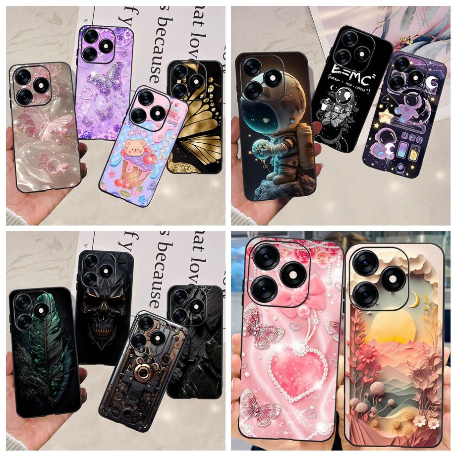For Tecno Spark 10 10c 10 Pro Phone Case Spark10 KI5k KI5m KI5q KI7 Back Cover Soft Transparent TPU Slim Funda Dragon Astronaut