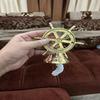 Nautical Marine Shiny Brass Wheel Ship Bell~Wall Hanging Door Bell Home Decor