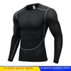 High Elastic Breathable Compression Sports Tights - Long Sleeve, Quick Drying, Solid Color for Basketball & Running