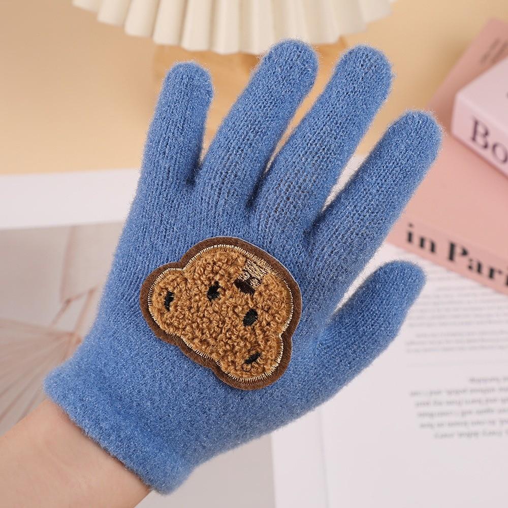 Windproof Warm Mittens Cute Cartoon Bear Full Finger Gloves New Children Gloves Children