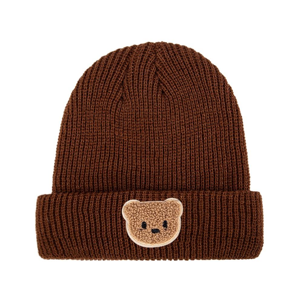 Korean Style Autumn Winter New Arrival Baby Children's Cute Animal Pattern Jacquard Knit Acrylic Common Travel Warm Hat