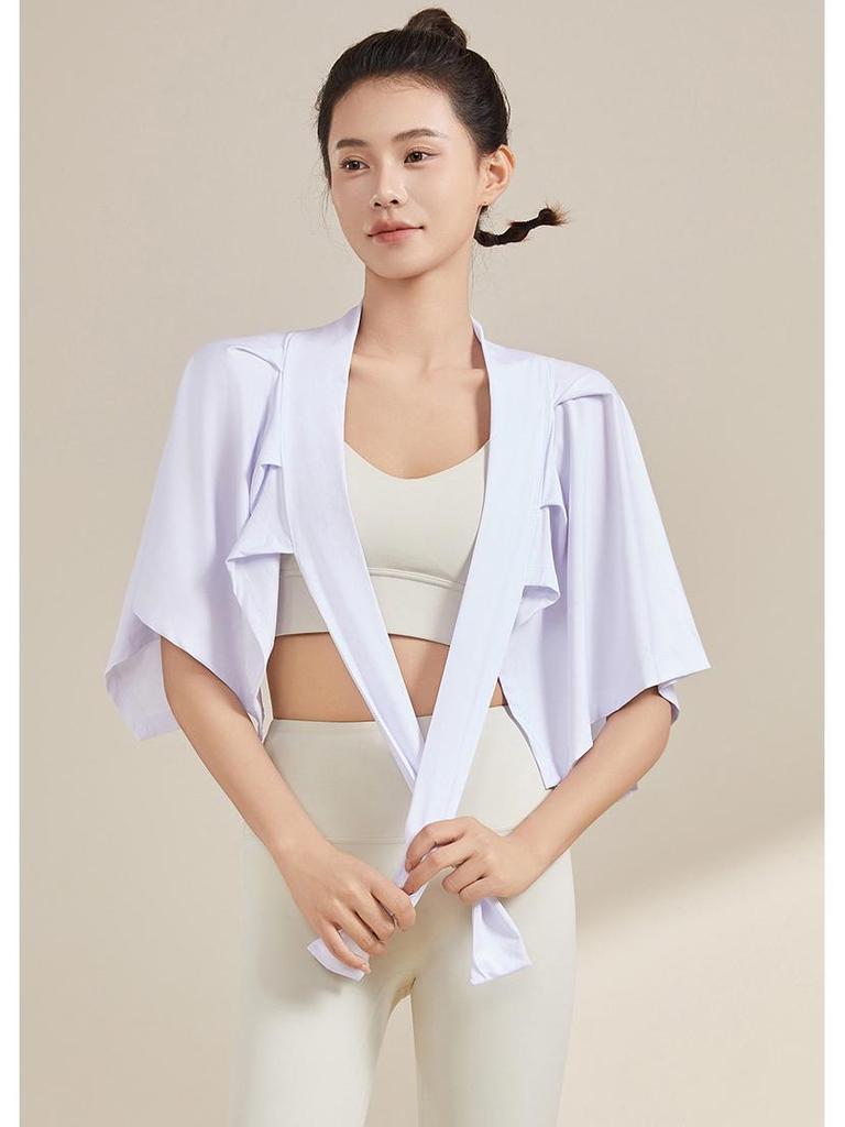 Tie-Up Wrap Dress: Anti-Exposure One-Piece for Yoga, Fitness, Dance, and Outerwear