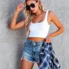 Pantaloncini di Jeans Estivi Donna 2025 Stile Europeo e Americano Vita Alta Strappati