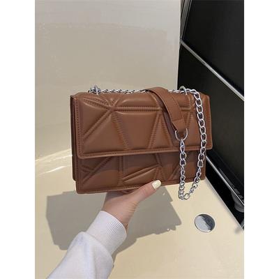 Textured Foreign Bag Women's Bag Casual 2025 New Trend Fashion Chain Small Square Bag Retro Atmosphere Messenger Bag
