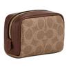 Coach Logo Metal Zipper Wristlet Clutch Mini Women Clutch Brown Yellow CW907-IMXHE