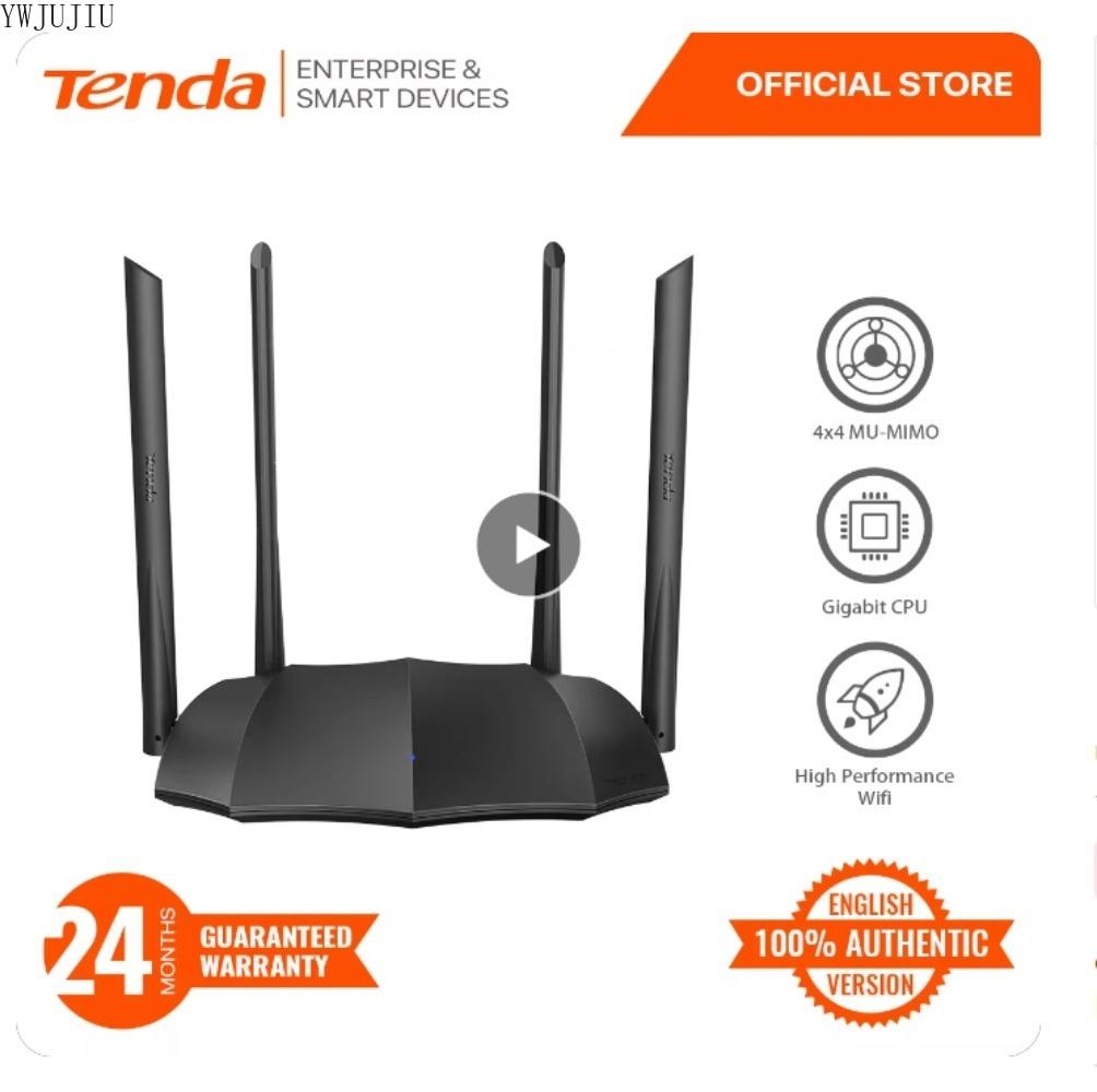 Tenda AC8 5.0 AC1200 Dual-band Gigabit Wireless Router WiFi Support IPV6 Home Coverage Dual Band Smart APP Router 1200mbps