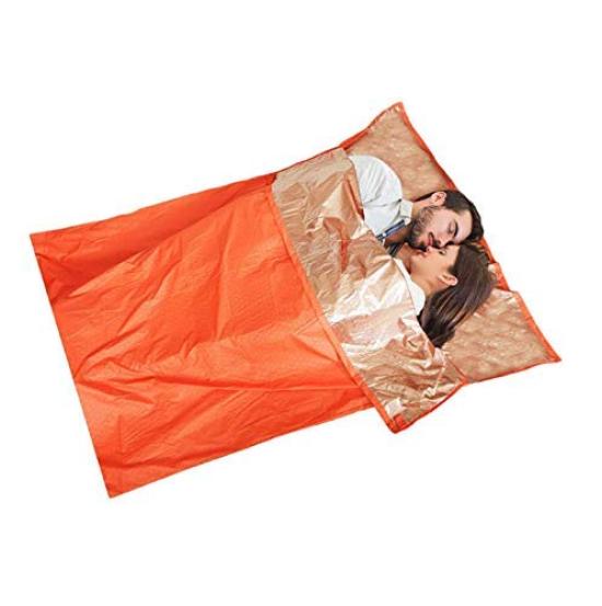 Sleeping Bag for 2 Sleeping Envelope Sleeping Orange People, Bag, Type, Outdoor, Camping, Hiking, Bag, Self-heating Type,