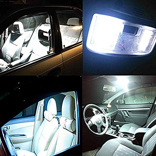 [TradeWind] 48-LED Interior Light, Trunk/Footwell Light, Flat, White COB, Super Bright, T10 12V Socket Included, 10-Pack