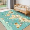 Large Cartoon Fun Quick-Dry Water-Absorbent Crystal Velvet Floor Mat for Living Room