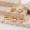 Cross-Border Geometric Chain Rectangle Ring: Minimalist Titanium Steel Jewelry