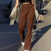 Womens Trendy Casual Streetwear Baggy Cargo Pants With Pockets Wide Leg Trousers Loose Overalls Long Pants
