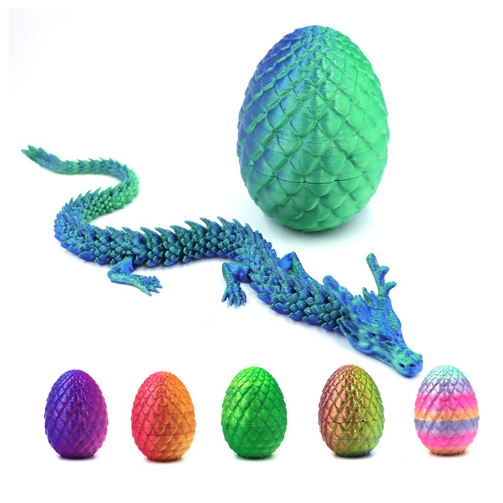 3D Printing Dragon Decorations, Chinese Dragon Egg Joint Dragon Toys Handmade, Gift Giving Small Toy Handicrafts