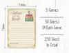 Inkdotpot Travelling Theme Bridal Shower Games Set of 5 (Activities for 50 Guests) Fun Bachelorette Party Games Set Bundle