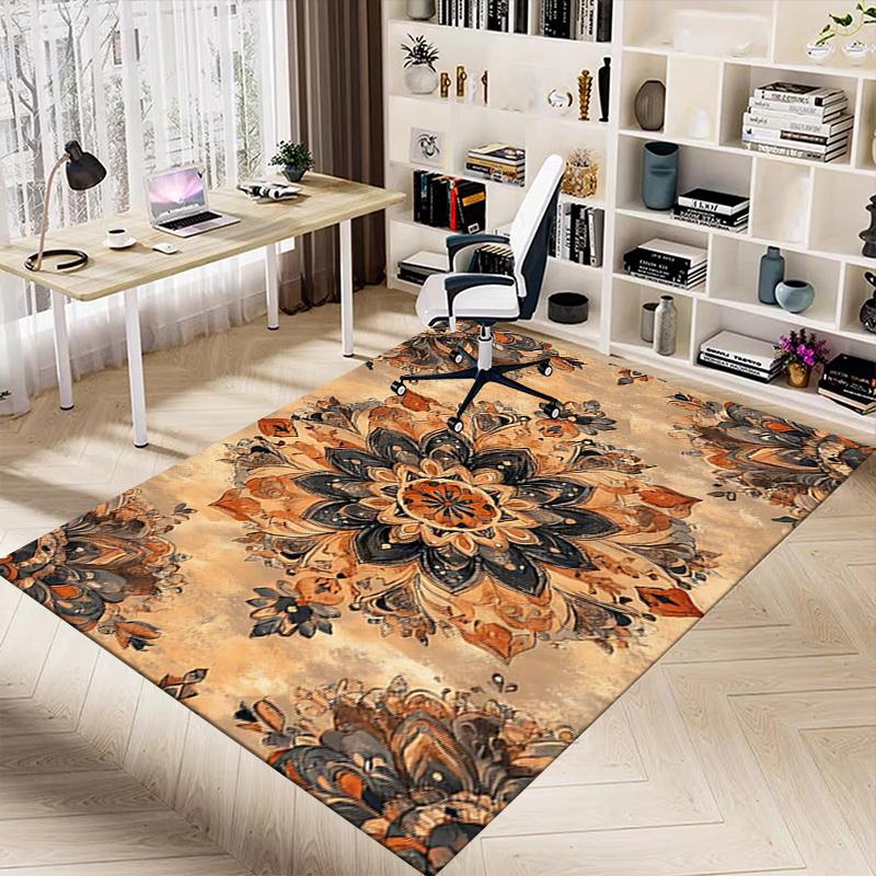 1PC Floral Pattern Extra Large Non Slip Floor carpet, Office, family, Studio Large Area Rug Indoor Rugs, Bold Statement Piece