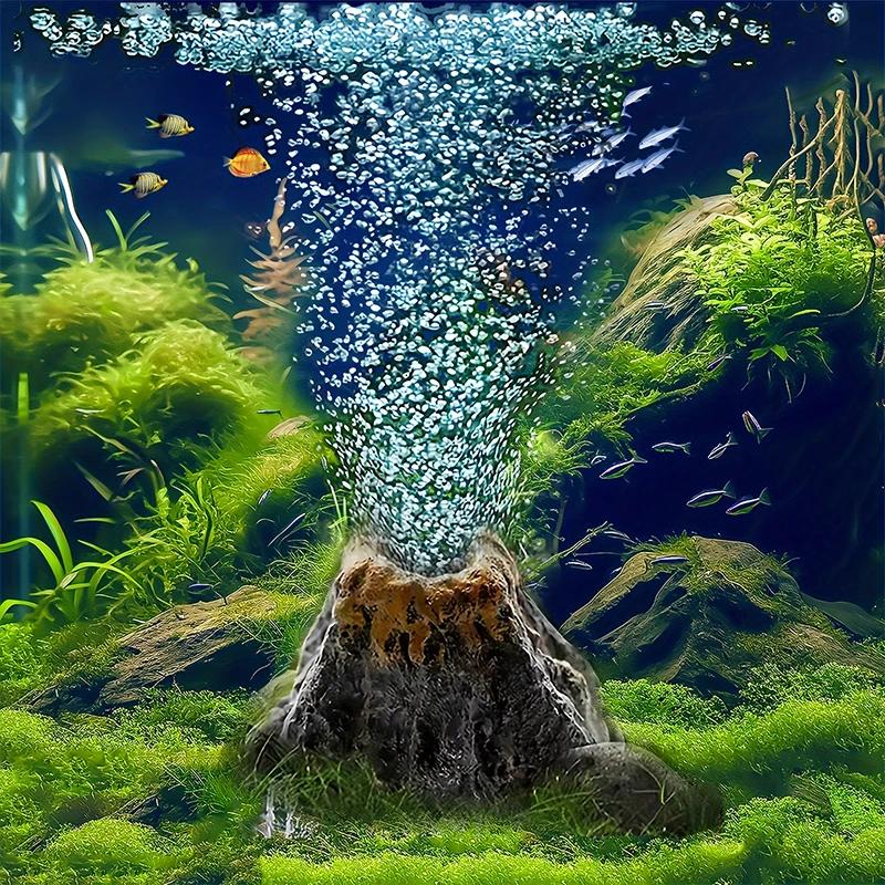 

Volcanic Aquarium Stone For Decoration, Bubble Aerator For Precious Fish, ABS Volcanic Motor With Aeration Stone, 1 Piece