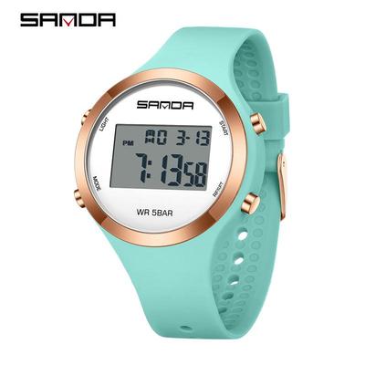 Sanda Unisex Electronic Watch: Fashionable, Multifunctional Outdoor Alarm Clock for Students