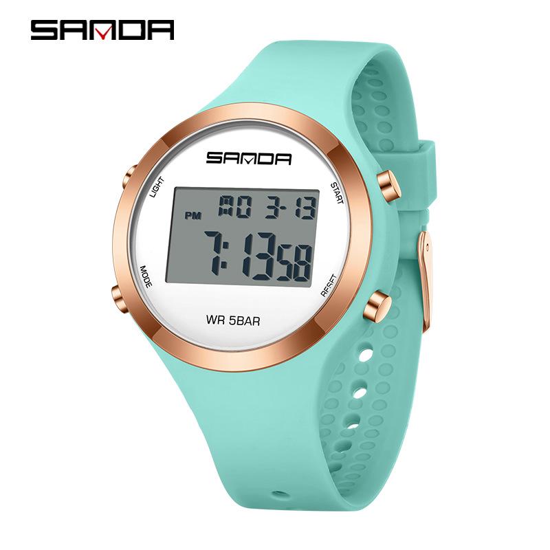 Sanda Colorful Multi-Function Waterproof Sports Watch for Men & Women