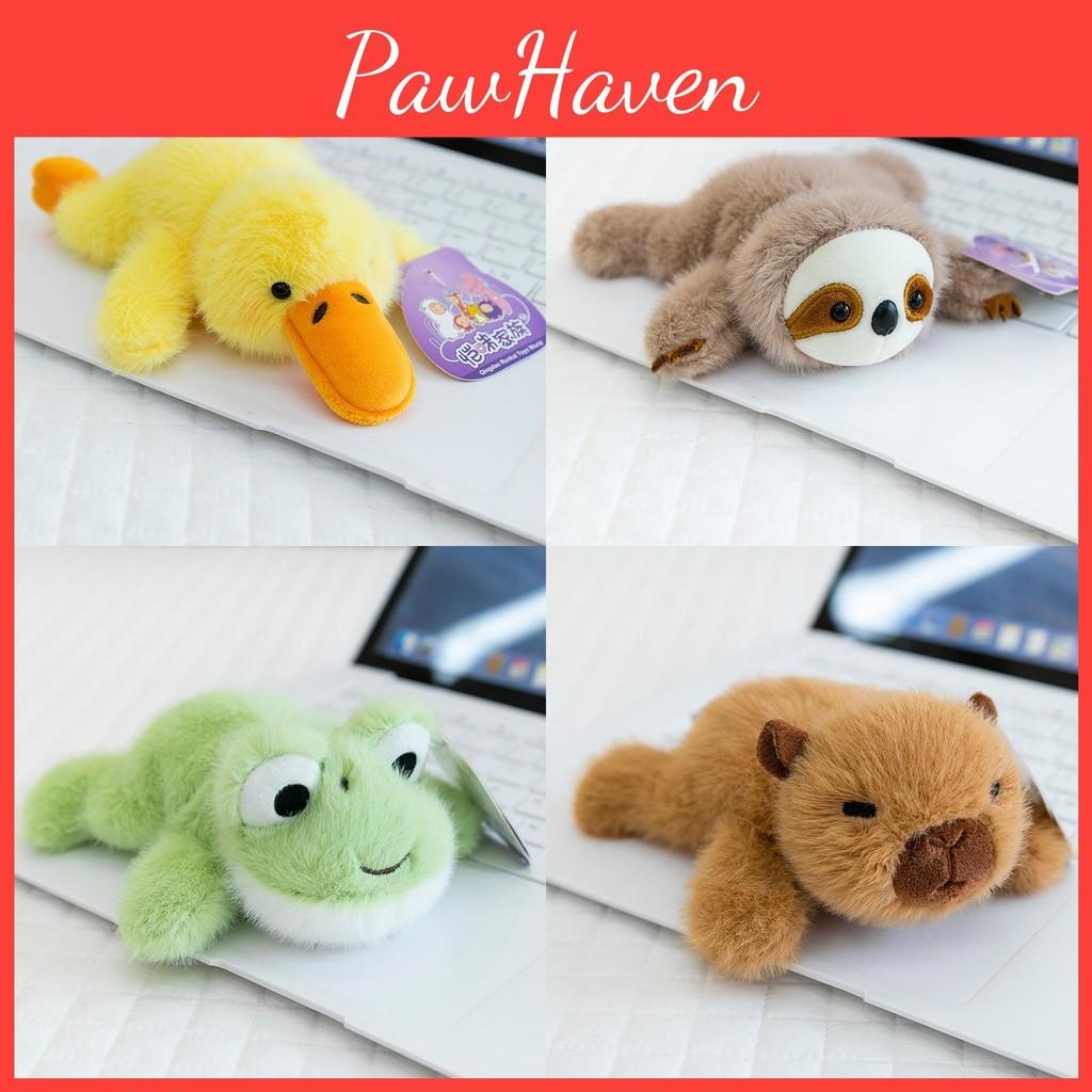 Dog Frog Duck Refrigerator Sticker Plush Animal Magnet Short Plush Decor Home