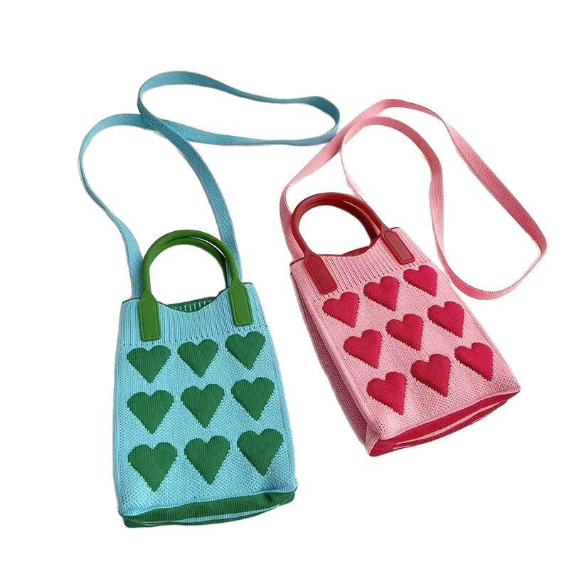 Korean Style Knitted Mini Crossbody Phone Bag – Women's Small Square Handbag