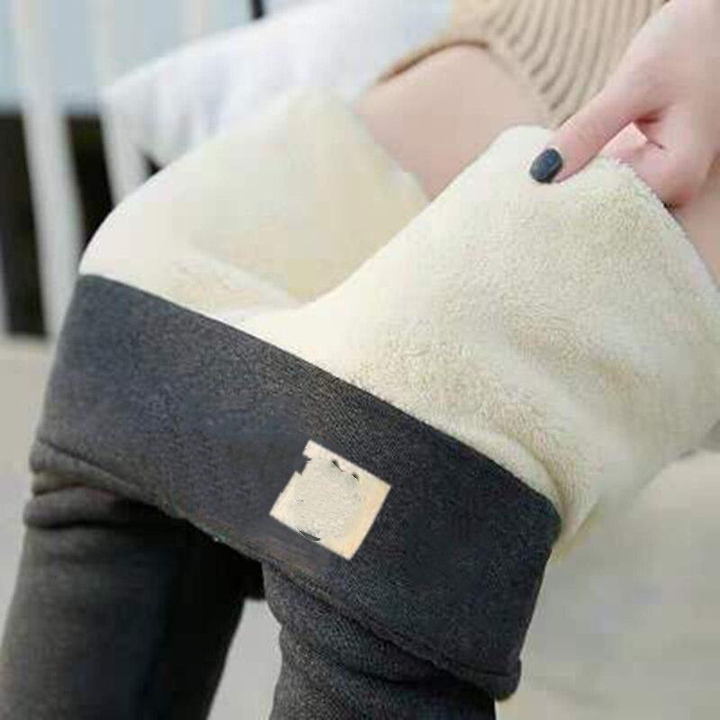 Zimní Dámské Legíny Sametové Udržujte V teple Vysoký Pas Legíny Ležérní Fleecová podšívka Pružné Pohodlné Dámské zateplené kalhoty větší velikosti