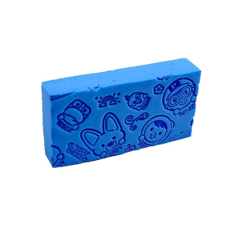 Infant Cartoon Double-Sided Bath Sponge - Baby Shower and Care Brush Towel
