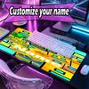 Custom Name Personalized Geometry Dash Pattern Mousepad, Laptop PC Desk Mat, Decorative Desk Mat for Home Keyboard Pad Gift
