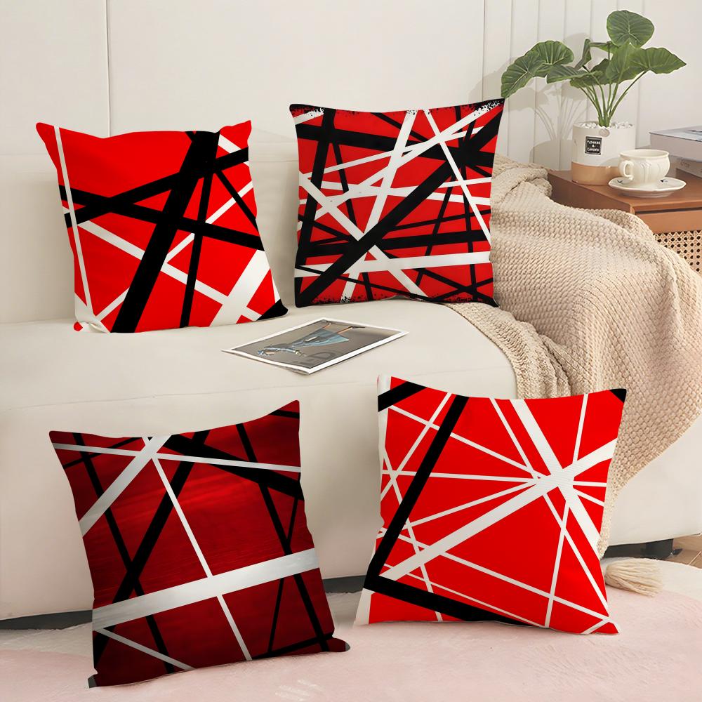 V-Van H-Halen Rock Cushion Cover Soft Short Plush Pillow Cover Smooth Cozy Texture Aesthetic Cushion Case Home Decor