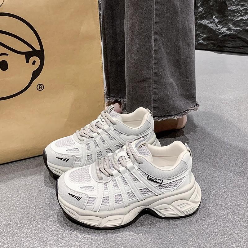 Platform dad shoes spring new retro heightening casual mesh sneakers tide