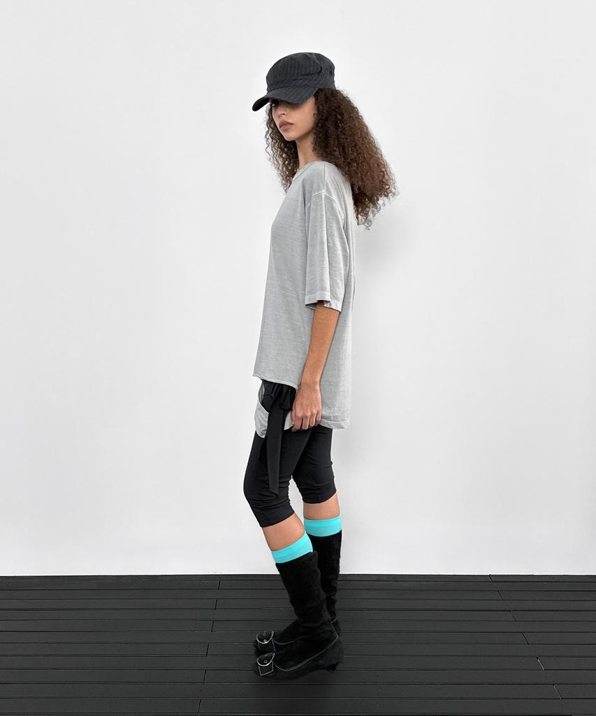 Saendeulig Overfit Washed Tee_Light Gray