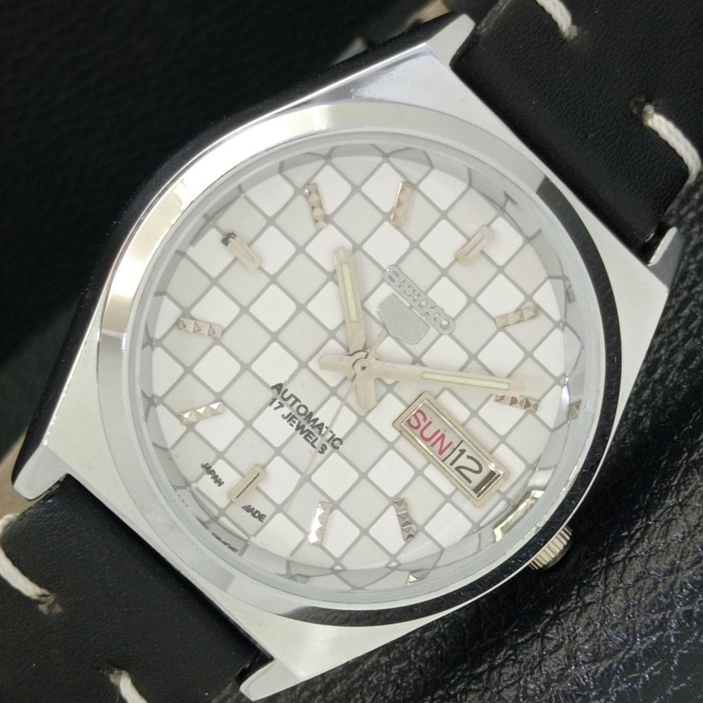 

REFURBISHED JAPAN SEIKO 5 6309A AUTOMATIC MENS WHITE COLOR DIAL WATCH a440290-4 Sk-a440290