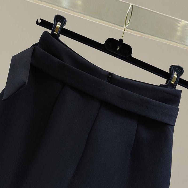 Pantalones cortos de traje con incrustaciones de diamantes con cuentas Pantalones anchos de cintura alta elegantes para mujer