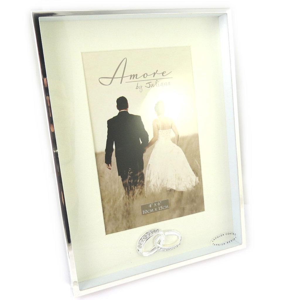 Les Trésors De Lily [M7732] - Photo Frame 'Alliances' Crystal Chrome (10x15 Cm)