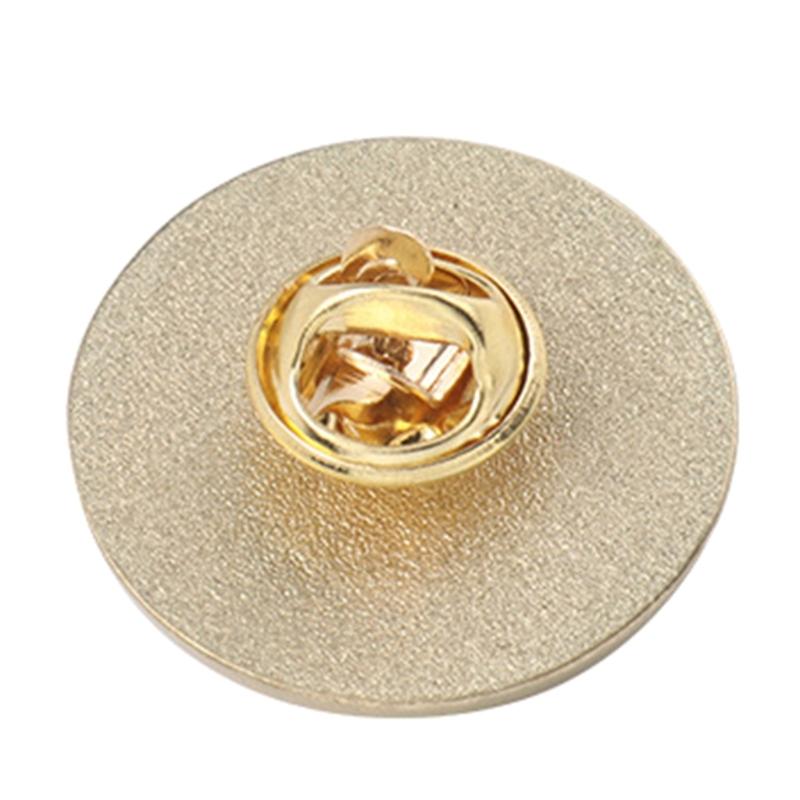 Thermal Transfer Gold Round Metal Brooch Children Day Gift Sublimation Brooch Badge Funny Backpack Accessories