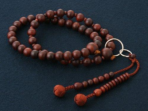 Kyoto Buddhist Altar Hayashi Mala Beads Jodo Sect Rosewood Formal Ceremony Bag Kyoto (Unground) (For Men) [Bead Included] SM-015
