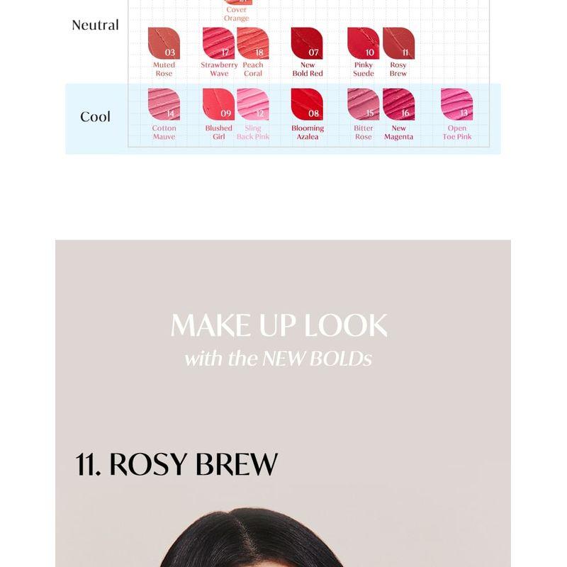 THE FACE SHOP - fmgt New Bold Velvet Lipstick - 21 Colors