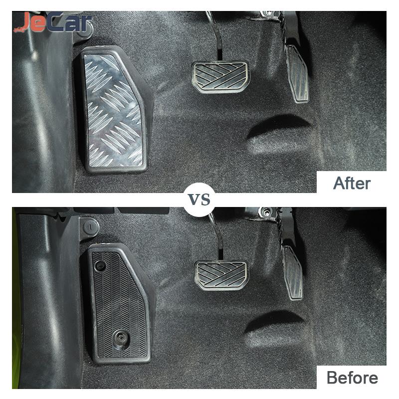 Din aliaj de aluminiu, picior stâng, tampoane anti-alunecare pentru pedale de mașină, suport pentru picioare, capac de protecție, potrivit pentru Suzuki Jimny -