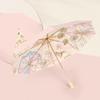 Gold Curved Hook Sunshade Sun & Rain Anti-UV Folding Umbrella for Women